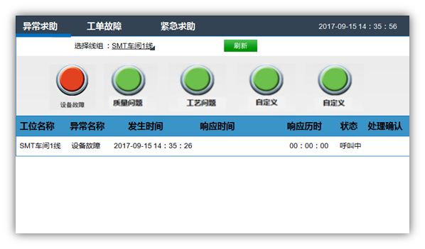 立東觸摸屏型andon系統(tǒng)部分終端界面